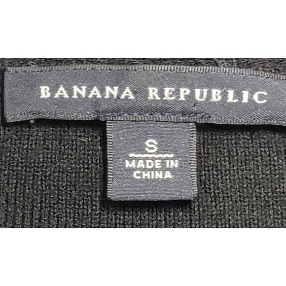 Banana Republic Black Button Up Cardigan Sweater Small Lightweight Long Sleeves - Picture 3 of 7